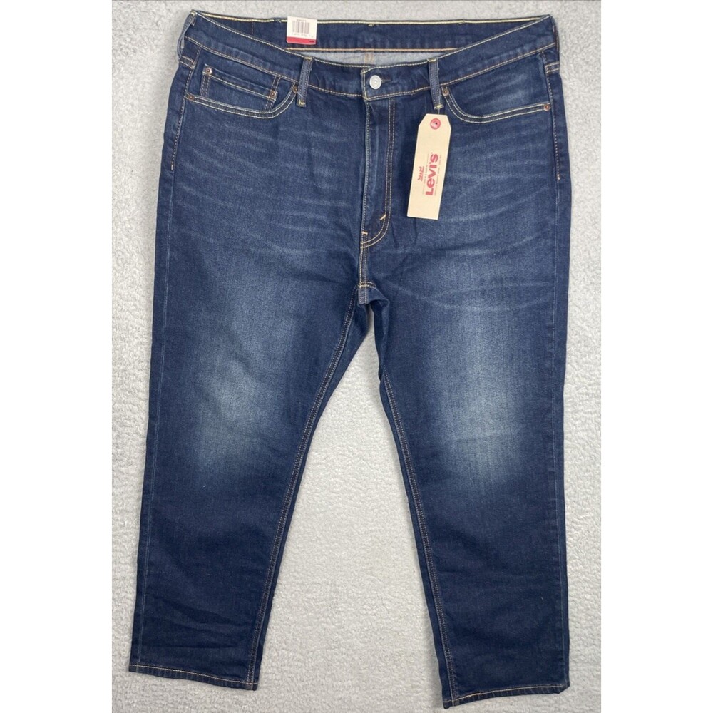 Levis 541 Athletic Taper Jeans Mens 38x30 Blue Dark Wash Fade Stretch NWT